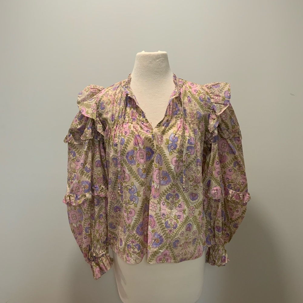 Karlie Floral Ruffle Top